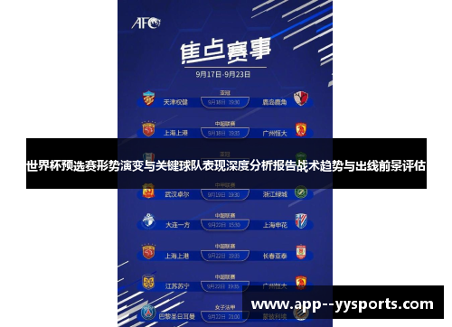 世界杯预选赛形势演变与关键球队表现深度分析报告战术趋势与出线前景评估